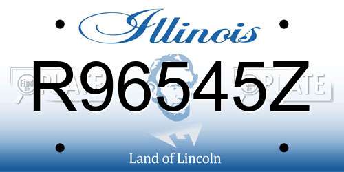 R96545Z Illinois License Plate