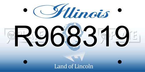 R968319 Illinois License Plate