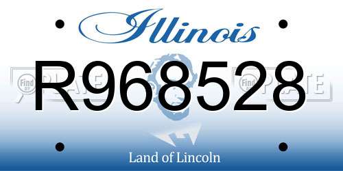 R968528 Illinois License Plate