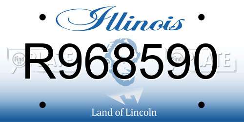 R968590 Illinois License Plate