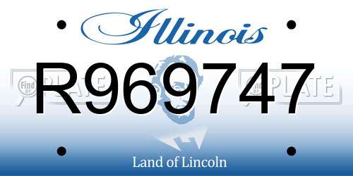 R969747 Illinois License Plate