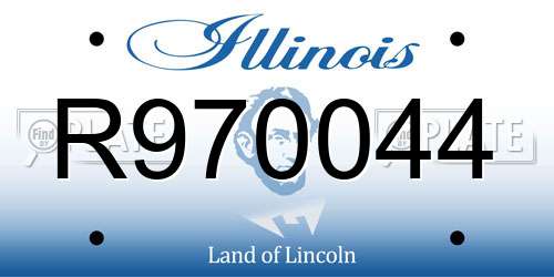 R970044 Illinois License Plate