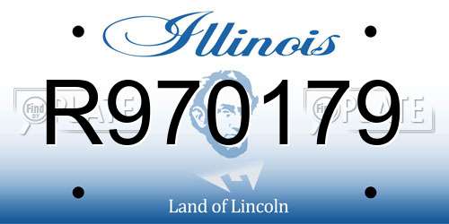 R970179 Illinois License Plate