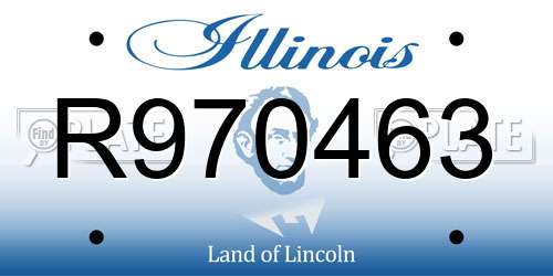 R970463 Illinois License Plate