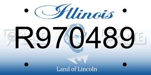 R970489 Illinois License Plate