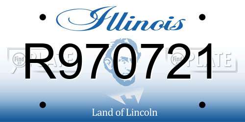 R970721 Illinois License Plate