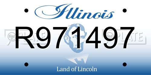 R971497 Illinois License Plate