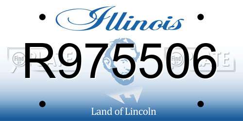 R975506 Illinois License Plate