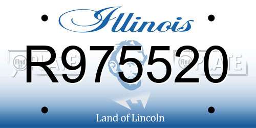 R975520 Illinois License Plate