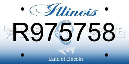 R975758 Illinois License Plate