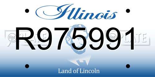 R975991 Illinois License Plate