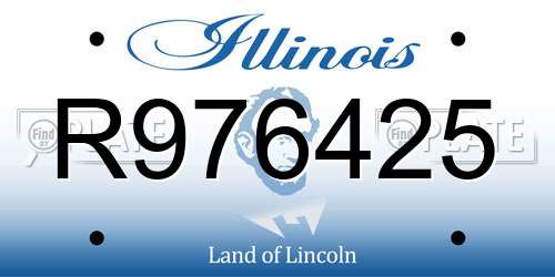 R976425 Illinois License Plate