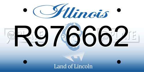 R976662 Illinois License Plate