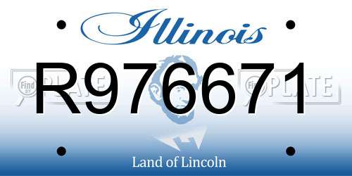 R976671 Illinois License Plate
