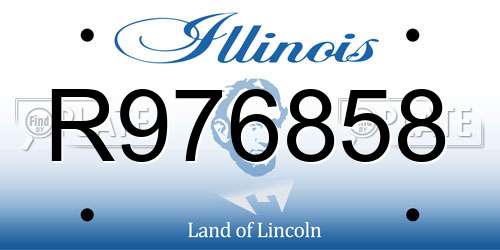 R976858 Illinois License Plate