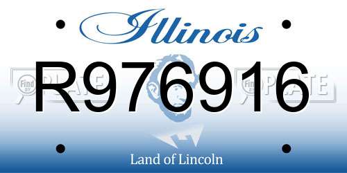 R976916 Illinois License Plate
