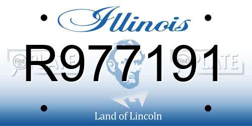 R977191 Illinois License Plate
