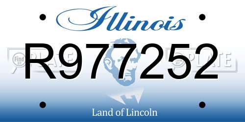 R977252 Illinois License Plate