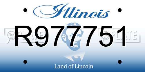 R977751 Illinois License Plate