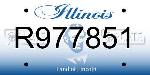 R977851 Illinois License Plate