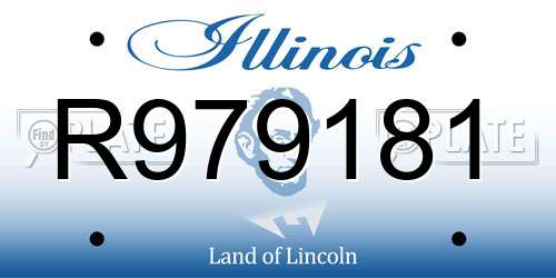 R979181 Illinois License Plate