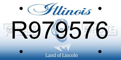 R979576 Illinois License Plate