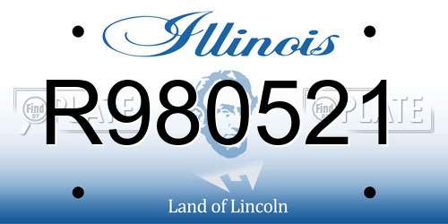 R980521 Illinois License Plate
