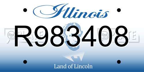 R983408 Illinois License Plate