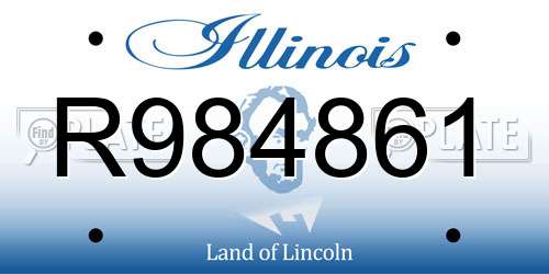 R984861 Illinois License Plate
