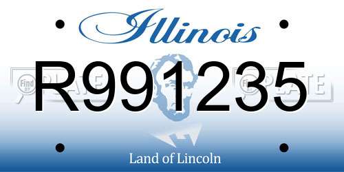 R991235 Illinois License Plate