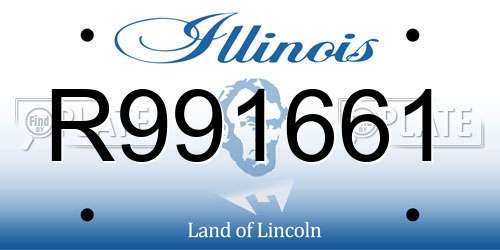 R991661 Illinois License Plate