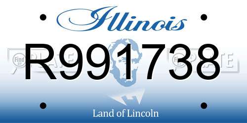 R991738 Illinois License Plate