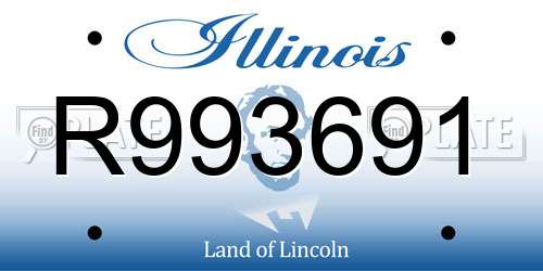 R993691 Illinois License Plate