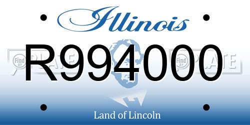 R994000 Illinois License Plate