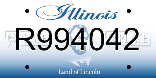 R994042 Illinois License Plate