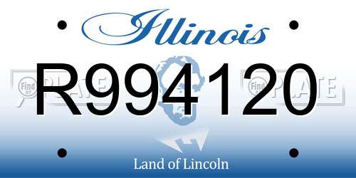 R994120 Illinois License Plate