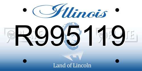 R995119 Illinois License Plate