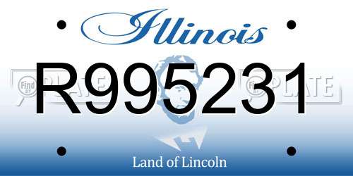 R995231 Illinois License Plate