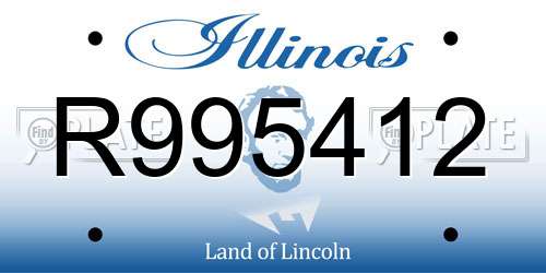 R995412 Illinois License Plate