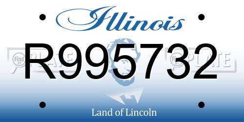 R995732 Illinois License Plate