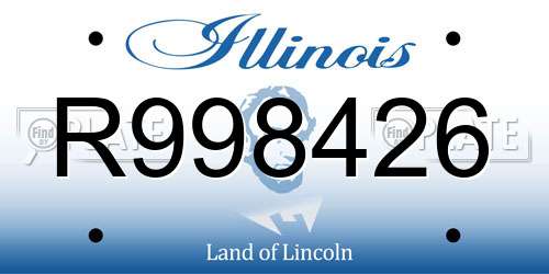 R998426 Illinois License Plate