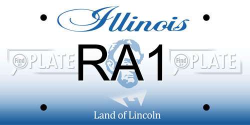RA1 Illinois License Plate