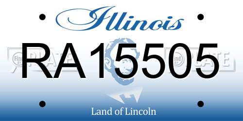 RA15505 Illinois License Plate