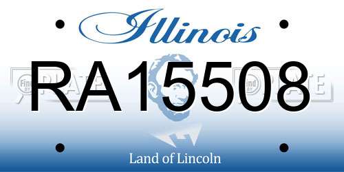 RA15508 Illinois License Plate