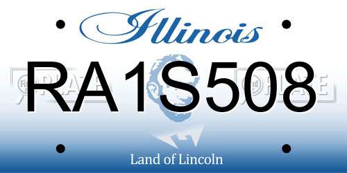 RA1S508 Illinois License Plate