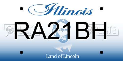 RA21BH Illinois License Plate