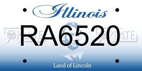 RA6520 Illinois License Plate