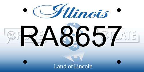 RA8657 Illinois License Plate