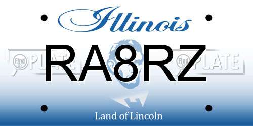RA8RZ Illinois License Plate