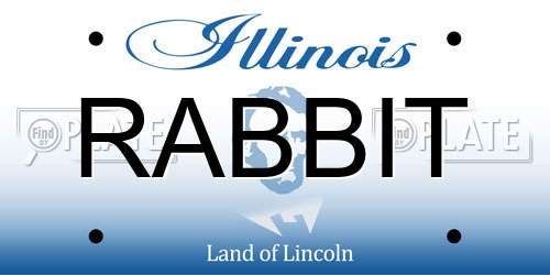 RABBIT Illinois License Plate